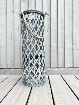 Grey Woven Lantern