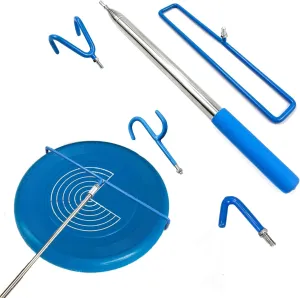 GWK XL Disc Golf Retriever Pole 16 Feet – Disc Golf Retriever Pole Telescopic – Disc Retriever Disc Golf Grabber – Disc Golf Retriever Pole with Durable Stainless Steel Frame