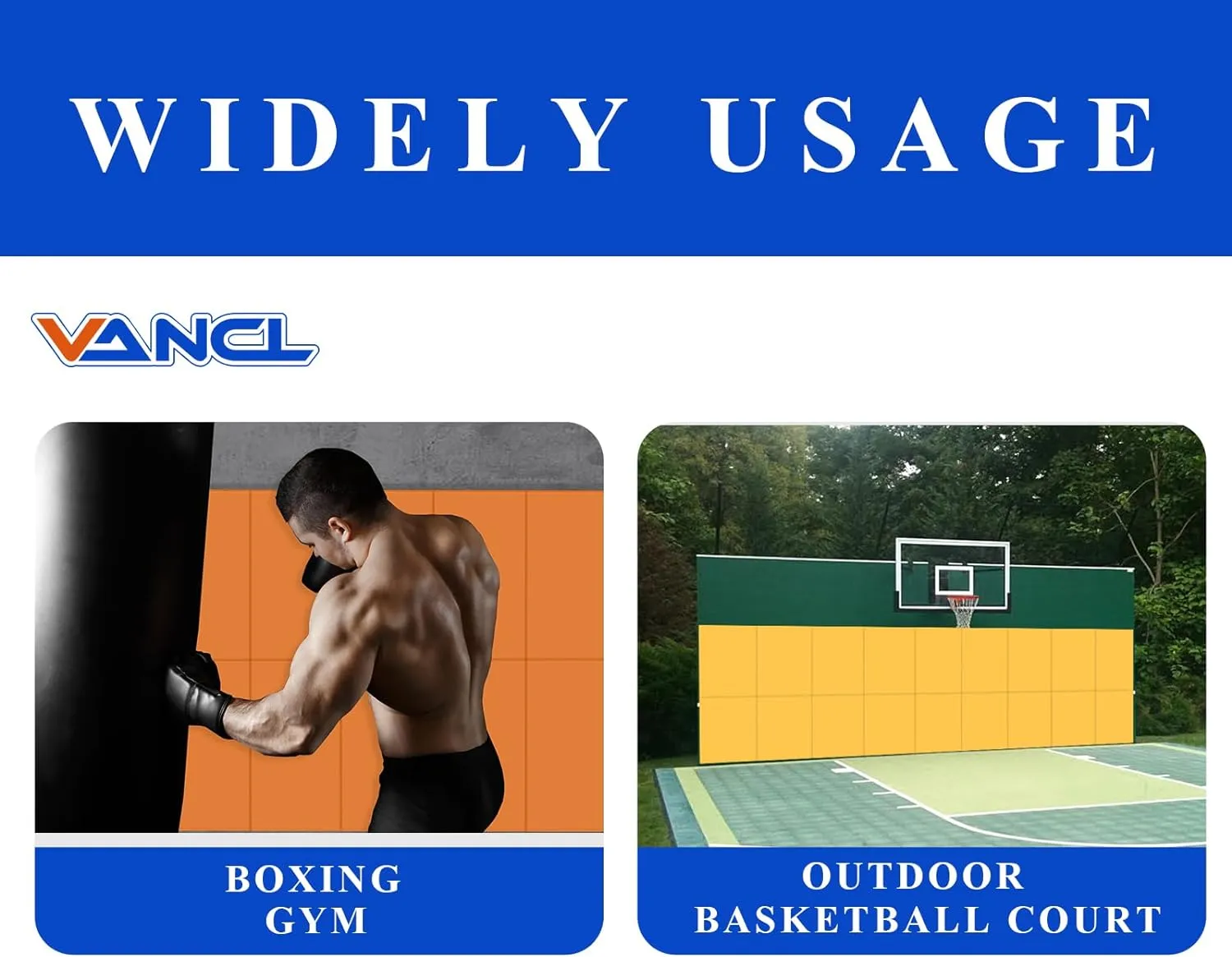 Gym Padding Wall Pads for Gym Wall Mats Basketball Wall Padding 2" Thick Foam Gym Wall Pad for Kids Wall Pad Protection, Waterproof Durable Wall Pads for Safety Colorful Wall Pad
