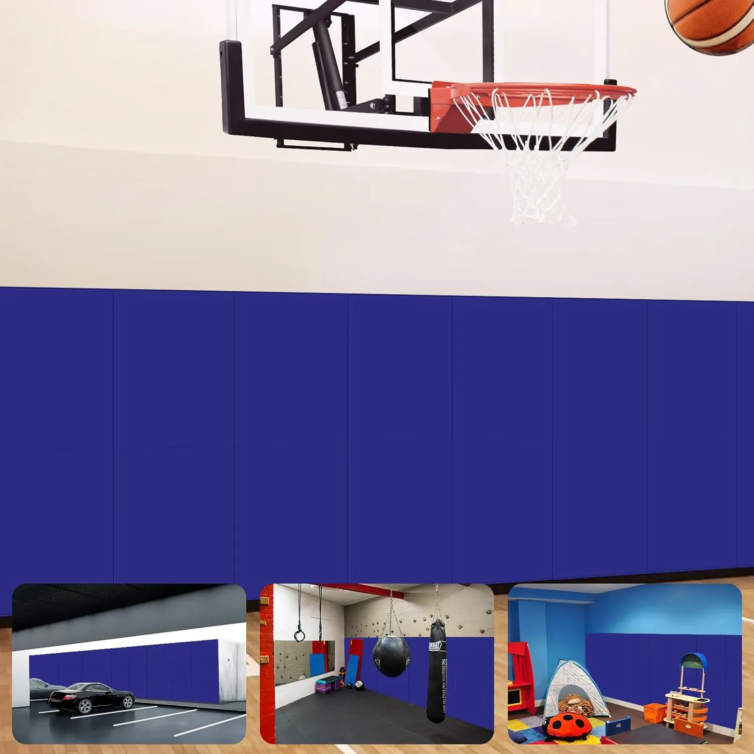 Gym Padding Wall Pads for Gym Wall Mats Basketball Wall Padding 2" Thick Foam Gym Wall Pad for Kids Wall Pad Protection, Waterproof Durable Wall Pads for Safety Colorful Wall Pad