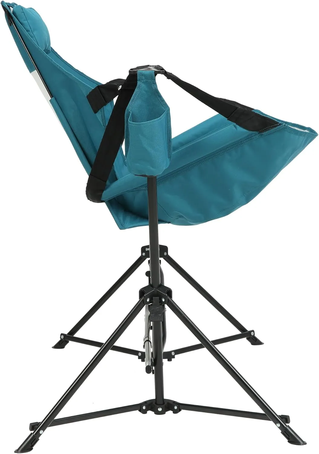 Hammock Camping Chair, Folding Portable Rocking Chair, Adjustable Back Swinging Chair with Pillow Cup Holder and Carry Bag, Recliner for Outdoor Travel Lawn Backyard (Blue)