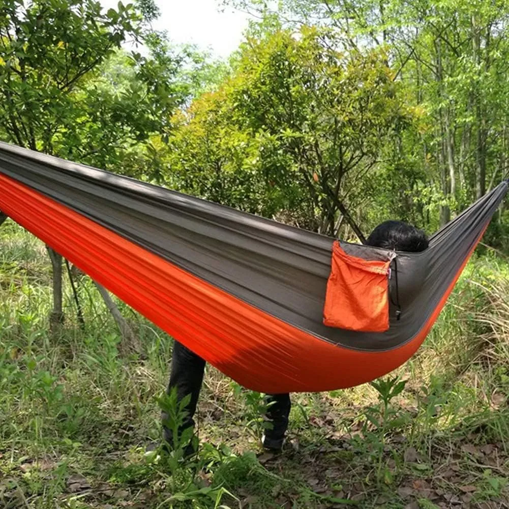 Hammock Camping Hammock Camping Hammock Portable Parachute Fabric Garden Outdoor Leisure Sleeping Swing Travel Hanging Bed Hammocks for Outside (Color : F)