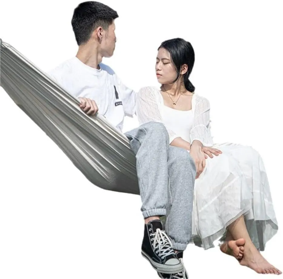 Hammock Double 2024 New Camping Equipment Hammock Outdoor Double Anti-Rollover Swing Outdoor Camping Net Bed Tied to The Tree Hammock Outdoor(B,200CM*80CM)