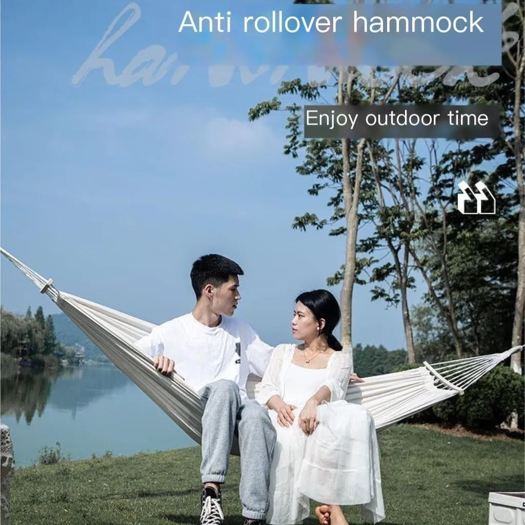 Hammock Double 2024 New Camping Equipment Hammock Outdoor Double Anti-Rollover Swing Outdoor Camping Net Bed Tied to The Tree Hammock Outdoor(B,200CM*80CM)
