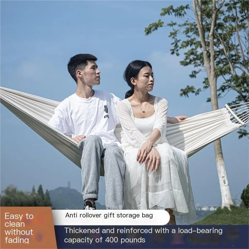 Hammock Double 2024 New Camping Equipment Hammock Outdoor Double Anti-Rollover Swing Outdoor Camping Net Bed Tied to The Tree Hammock Outdoor(B,200CM*80CM)