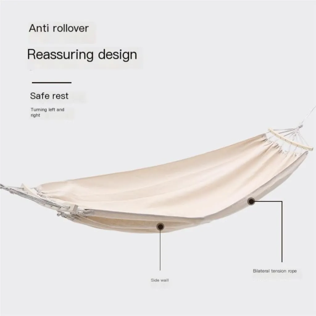 Hammock Double Hammock Outdoor Camping Swing Camping Single Double Adult Sleeping Anti-Rollover Thickened Hanging Chair Hammock Outdoor(White,Small)
