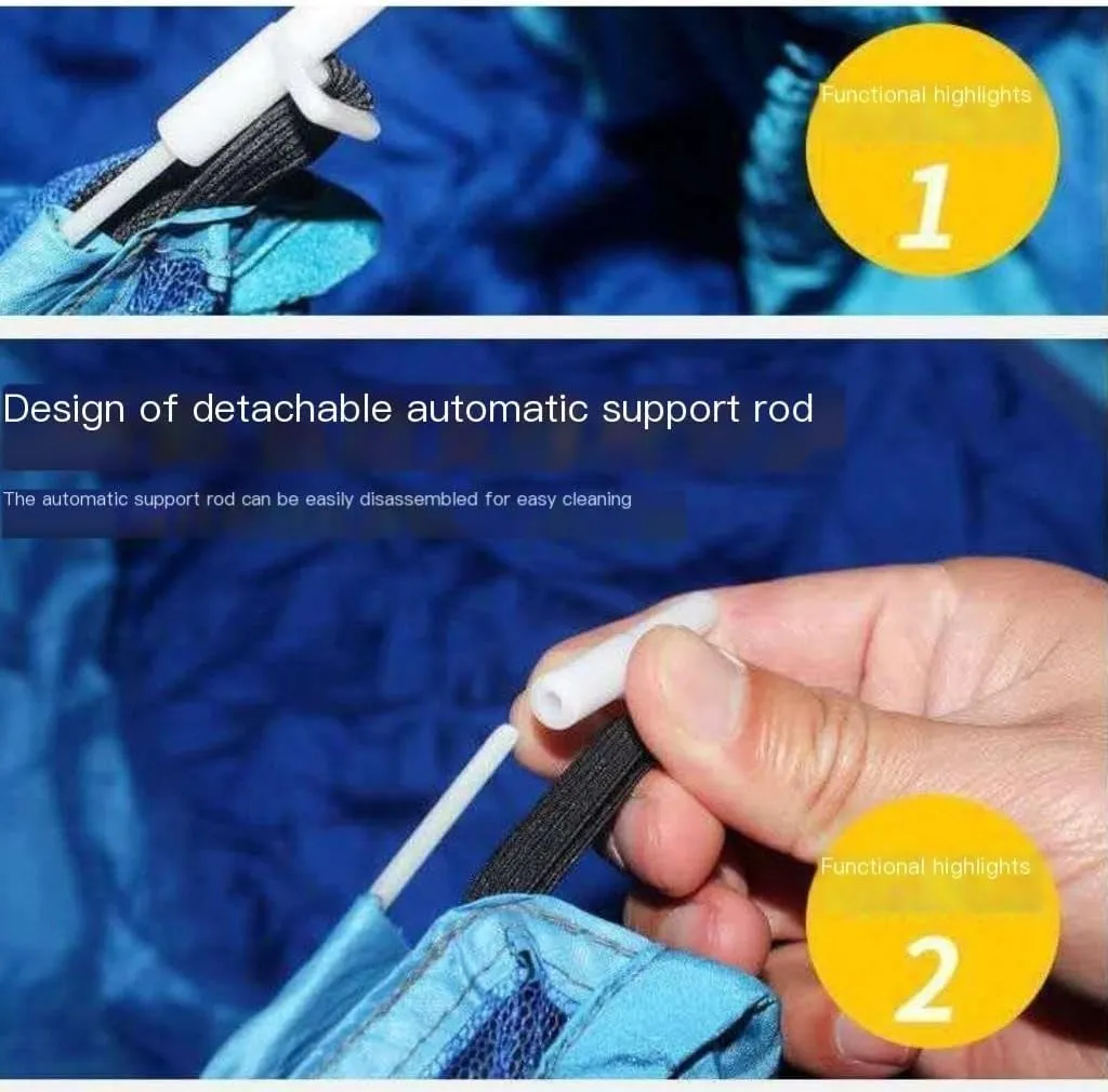 Hammock Double Mosquito Net Hammock Automatic Anti-Rollover Parachute Boni Silk Spinning Outdoor Strap Swing Chair Summer Hammock Outdoor(Blue)