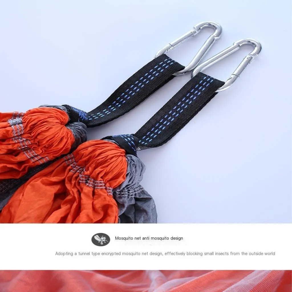 Hammock Double Outdoor Camping Mosquito Net Hammock Nylon Parachute Cloth Hammock with Mosquito Net Outdoor Swing Hammock Hammock Outdoor(A)