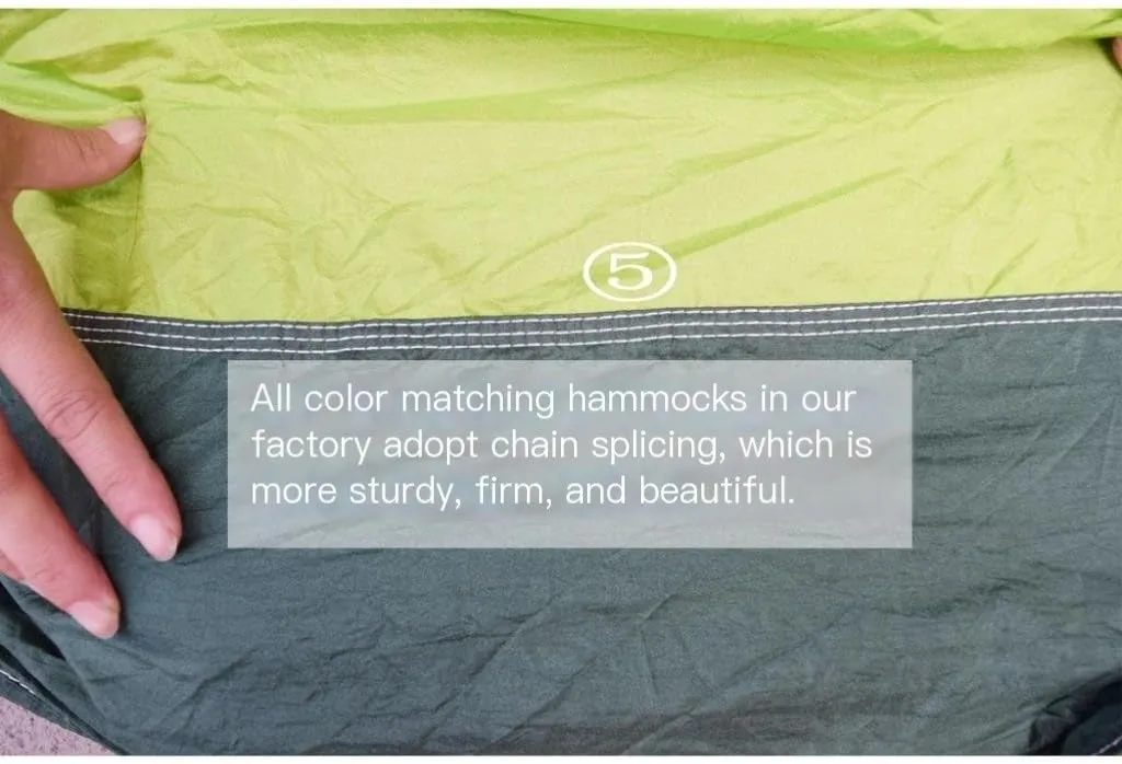Hammock Double Outdoor Camping Outdoor Mosquito Net Hammock Double 210T Nylon Anti-Mosquito Parachute Cloth Air Camping Tent Hammock Outdoor(Green)