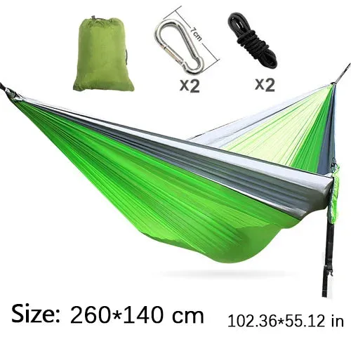 Hammock Nylon Camping Survival garden hunting Leisure Travel Double Person Portable Parachute Hammocks