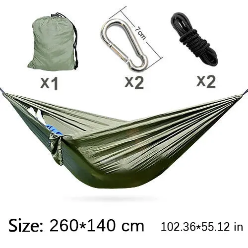 Hammock Nylon Camping Survival garden hunting Leisure Travel Double Person Portable Parachute Hammocks