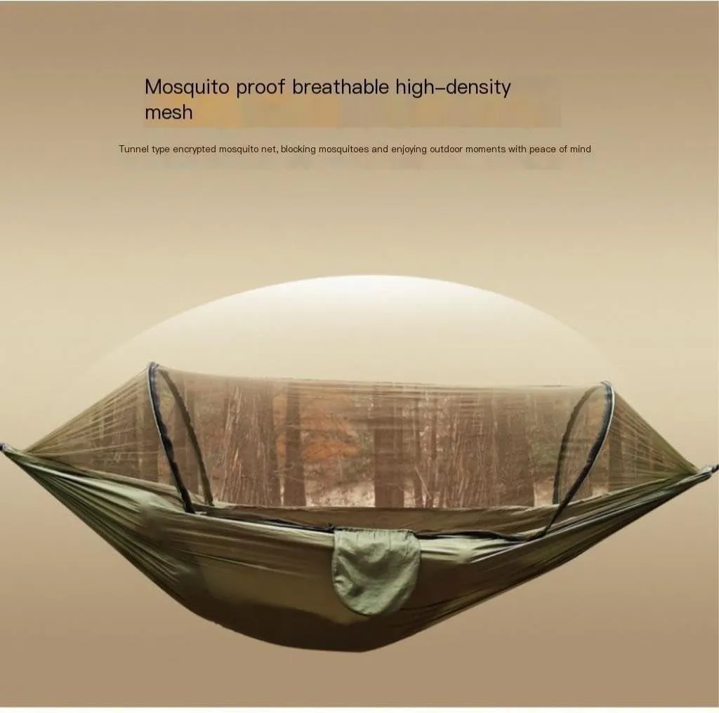 Hammock Outdoor Hammock Camping Anti-Rollover with Mosquito Net Camping Sleeping Swing Magical Double Portable Hammocks for Outside(Blue,Medium)