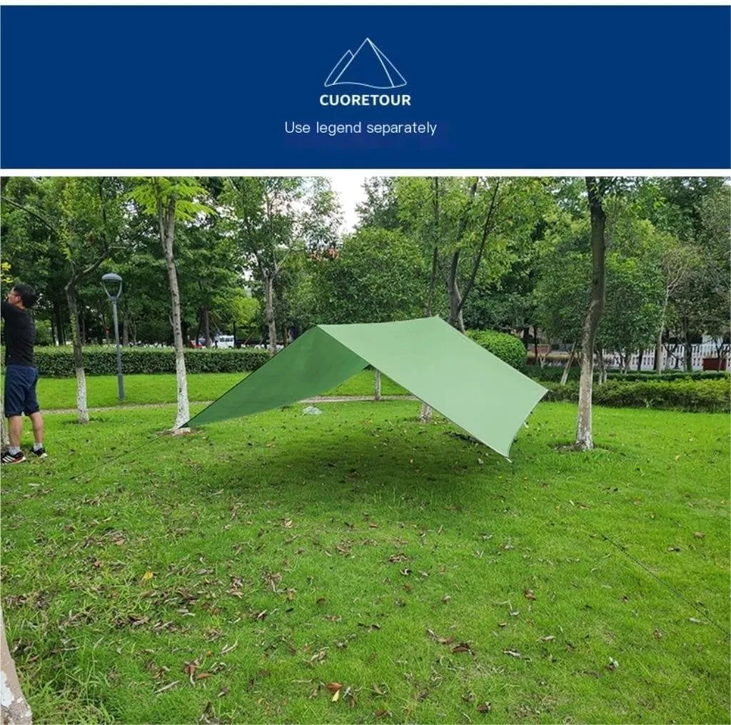 Hammock Outdoor Mosquito Net Hammock Anti-Mosquito Canopy Tent Set Waterproof Portable Sunshade Camping Outdoor Hammocks for Outside(Yellow,Small)