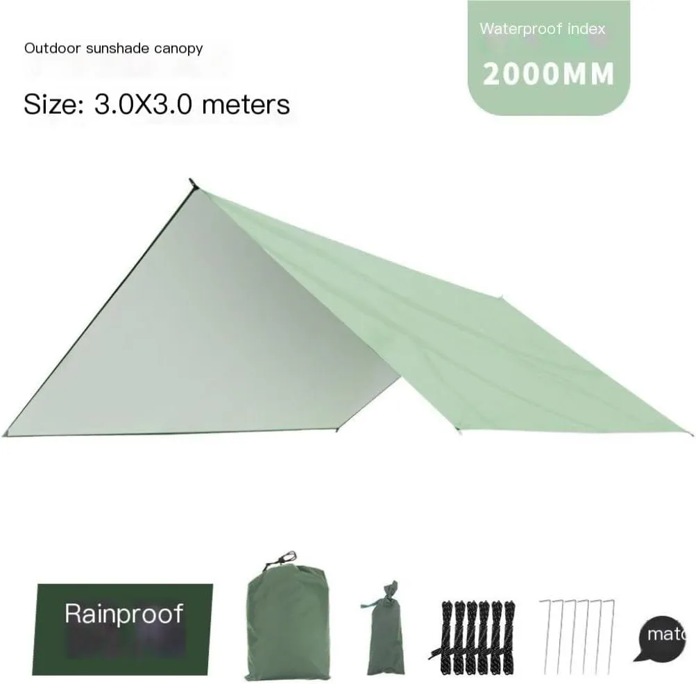 Hammock Outdoor Mosquito Net Hammock Anti-Mosquito Canopy Tent Set Waterproof Portable Sunshade Camping Outdoor Hammocks for Outside(Yellow,Small)