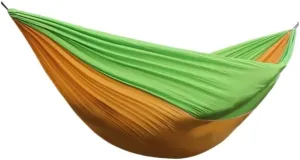 Hammock Outdoor Single Double Parachute Cloth Hammock Outdoor Light Breathable Swing Chair Portable Camping Hammock Hammocks for Outside(Yellow)