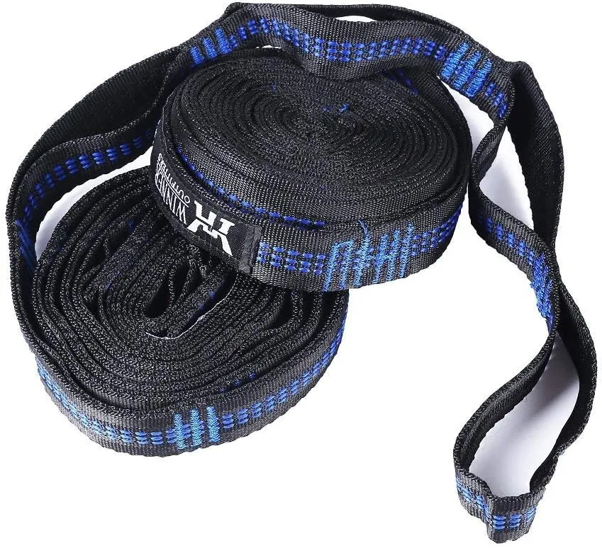 Hammock Portable Hammock Double Person Nylon Camping Hammock Survival Garden Hanging Sleeping Chair Travel Furniture Parachute Hammocks Camping Hammock (Color : 2 Pieces Strap Only)