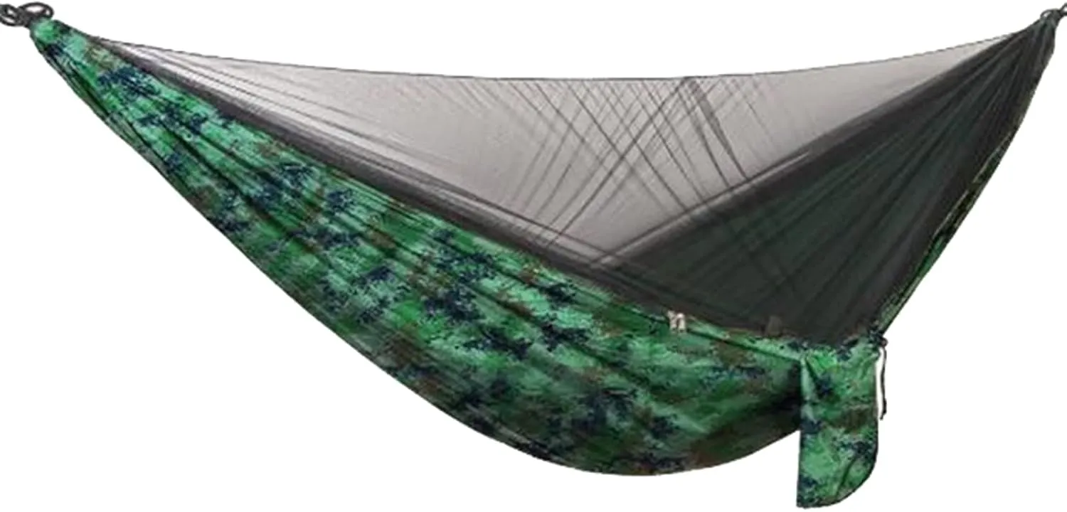 Hammock Portable Hammock Outdoors Double Camping Hammocks with Mosquito Net Lightweight Parachute Nylon Hammock for Backpacking Hiking for Outdoor Camping and Picnic