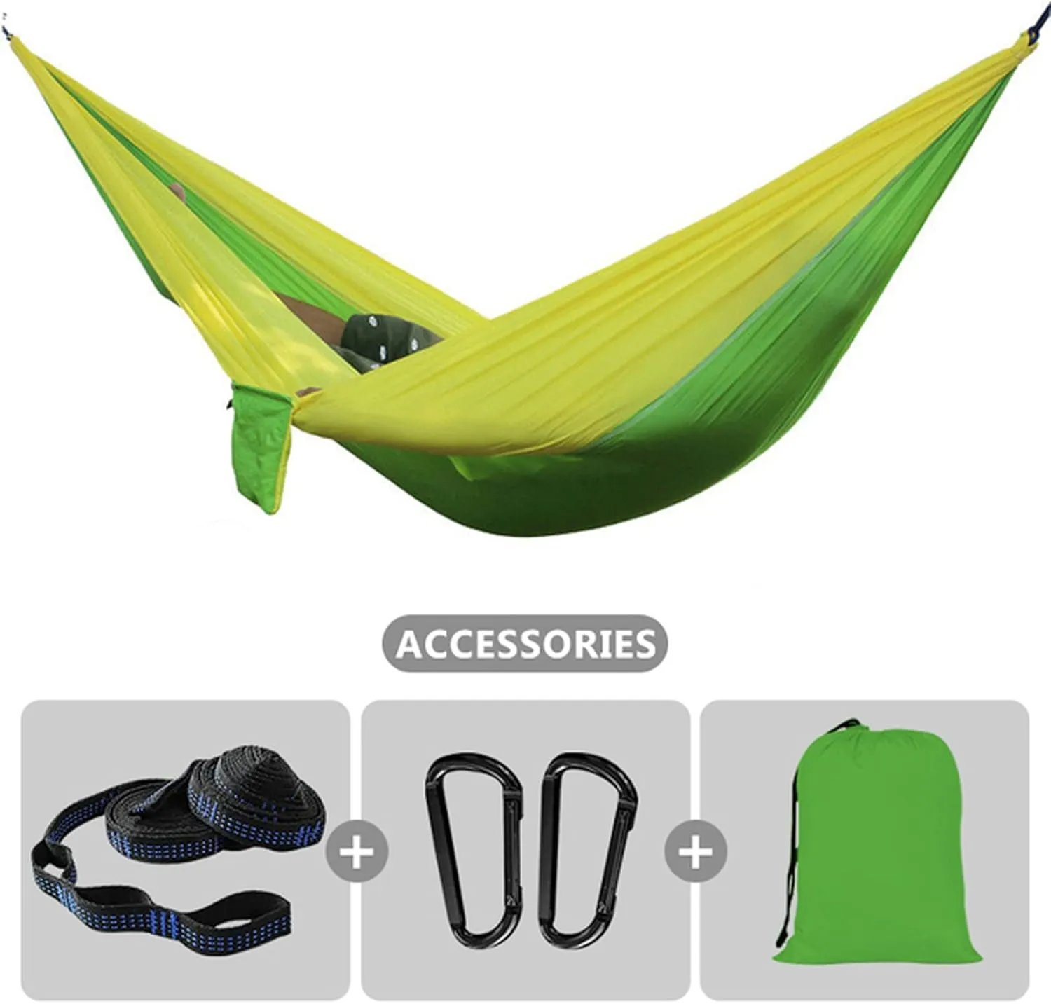 Hammocks Camping Hammock Breathable Parachute Hammock Swing with Tree Belt 210T Nylon Hammock for Survival Travel Outdoor Outdoor Hammock