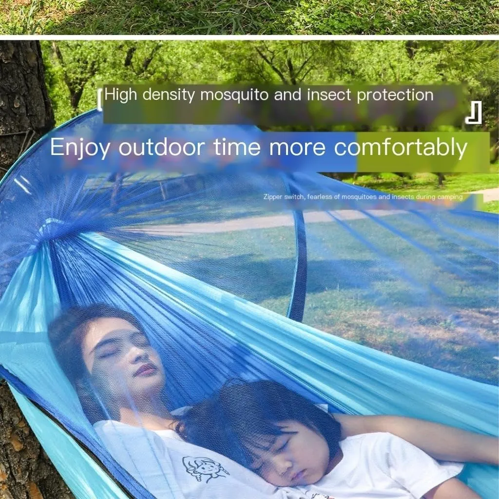 Hammocks Hammock Outdoor Anti-Mosquito and Insect-Proof Portable Swing Outdoor Camping Camping with Mosquito Net Cute Camping Hammocks(Green,2)