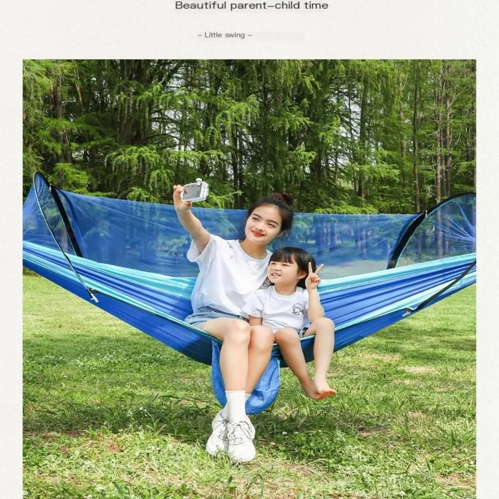 Hammocks Hammock Outdoor Anti-Mosquito and Insect-Proof Portable Swing Outdoor Camping Camping with Mosquito Net Cute Camping Hammocks(Green,2)
