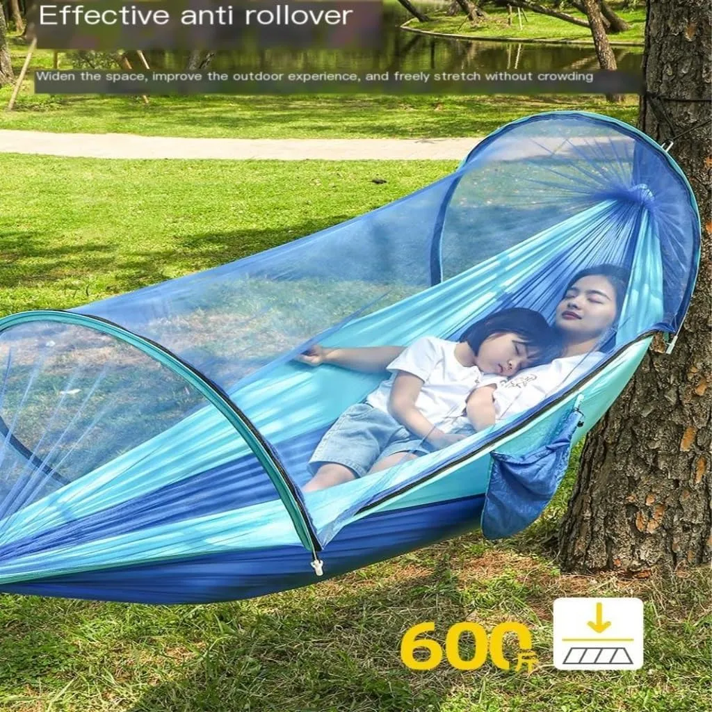 Hammocks Hammock Outdoor Anti-Mosquito and Insect-Proof Portable Swing Outdoor Camping Camping with Mosquito Net Cute Camping Hammocks(Green,2)