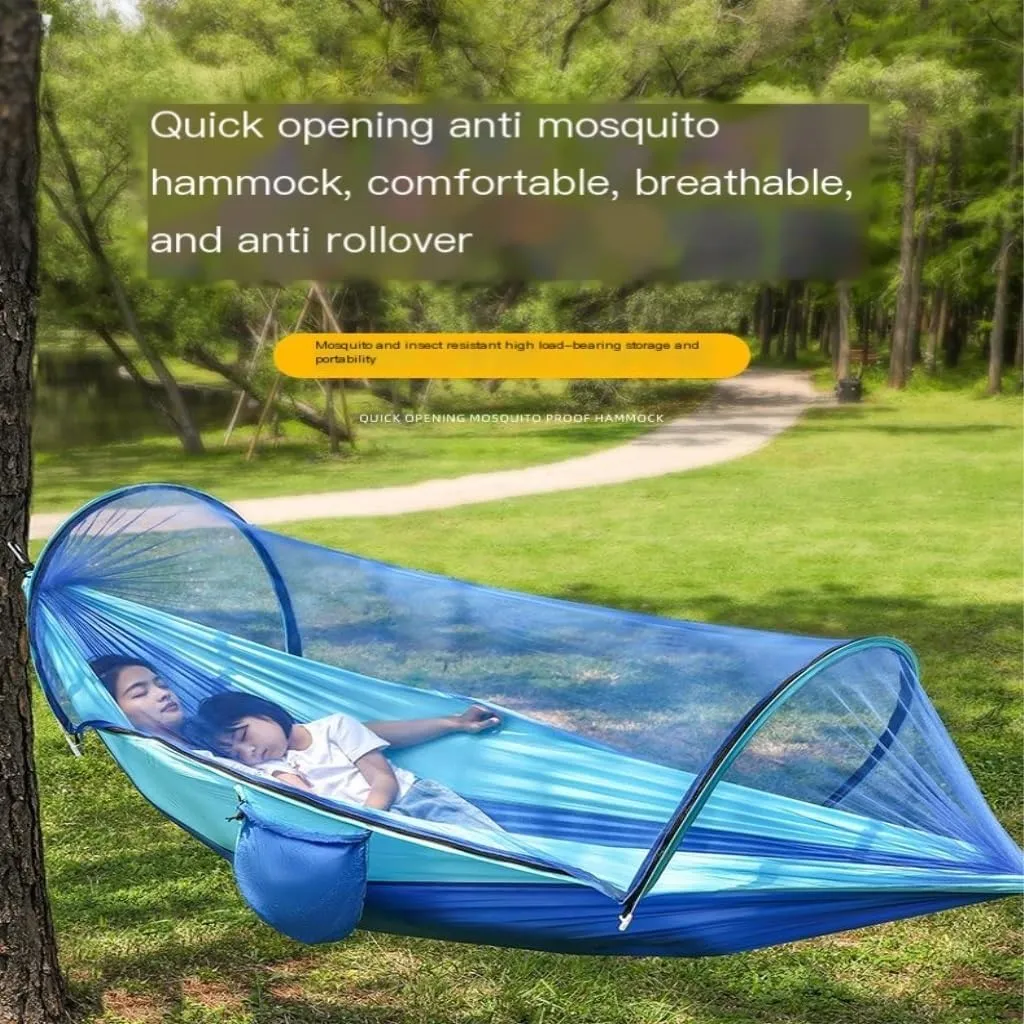 Hammocks Hammock Outdoor Anti-Mosquito and Insect-Proof Portable Swing Outdoor Camping Camping with Mosquito Net Cute Camping Hammocks(Green,2)