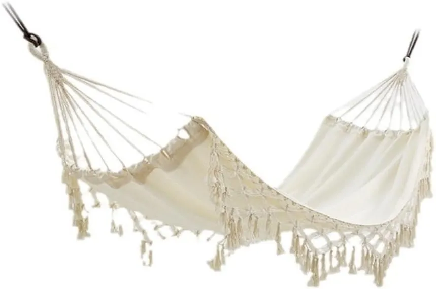 Hammocks Hammock Swing Anti-Rollover Polyester Cotton Tassel Hammock Single Person Portable Outdoor Camping Hammock Camping Hammocks