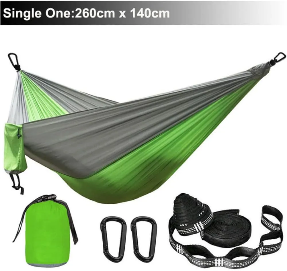 Hammocks Parachute Hammock with Hammock Straps and Black Carabiner Camping Survival Travel Outdoor Beach Hiking Gear Backpacking Hammock Outdoor Hammock