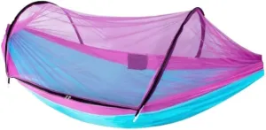 Hamock Hammock Automatic Quick Opening Anti-Mosquito and Anti-Rollover Double Portable Swing with Mosquito Net Hanmock(Rood)