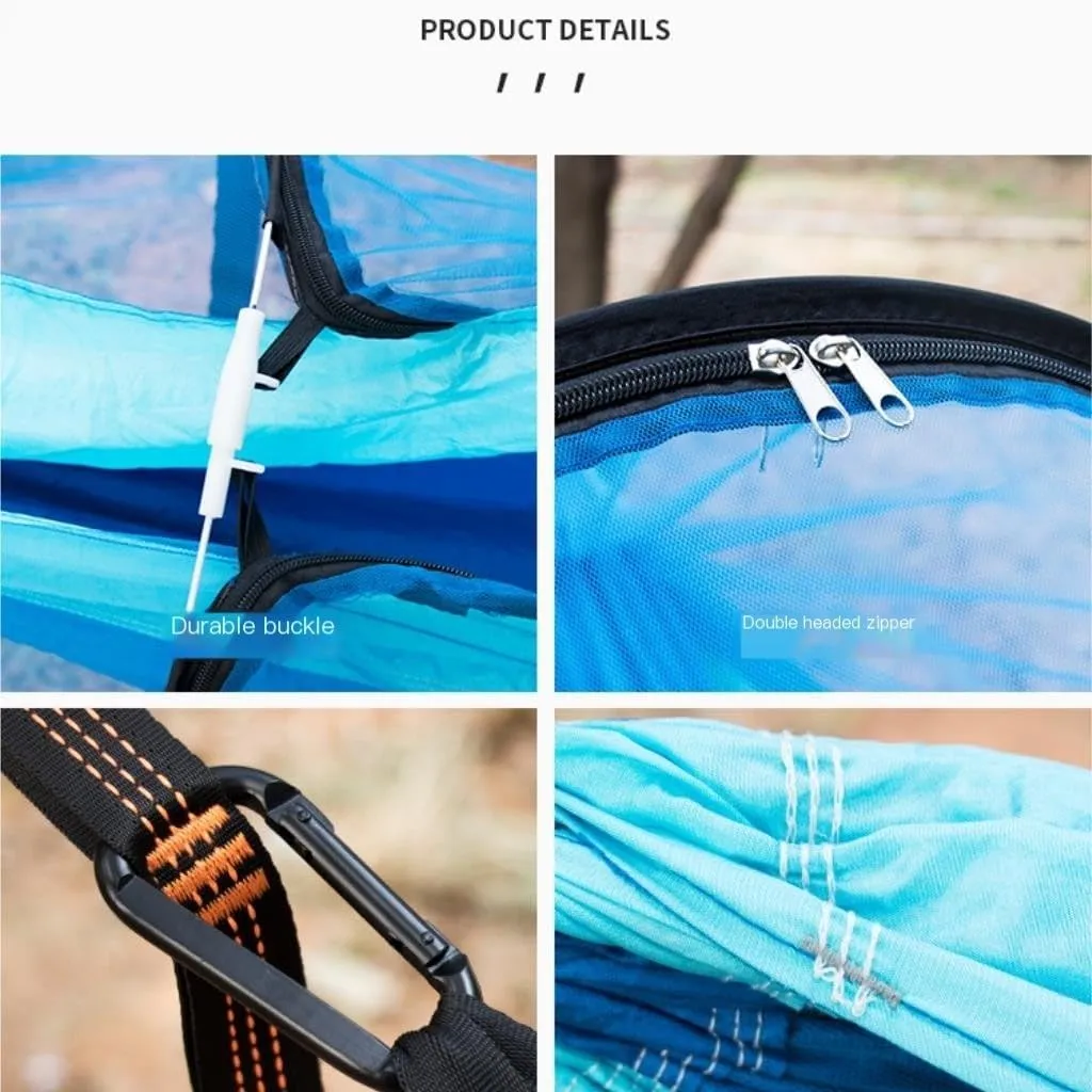 Hamock Hammock Automatic Quick Opening Anti-Mosquito and Anti-Rollover Double Portable Swing with Mosquito Net Hanmock(Rood)