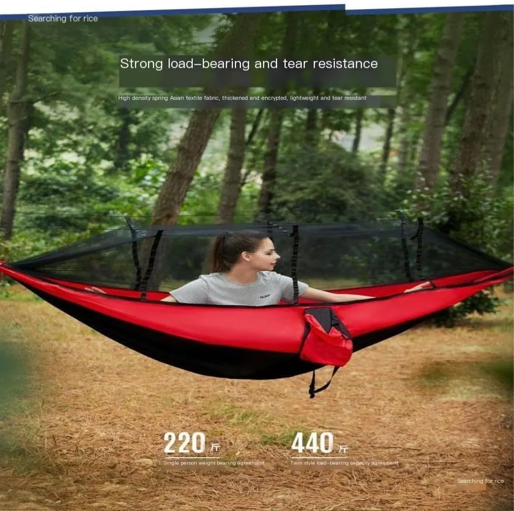 Hamock Hammock Outdoor Camping Anti-Mosquito Outdoor Camping with Mosquito Net Breathable Hanging Tree Tent Hanmock(D)