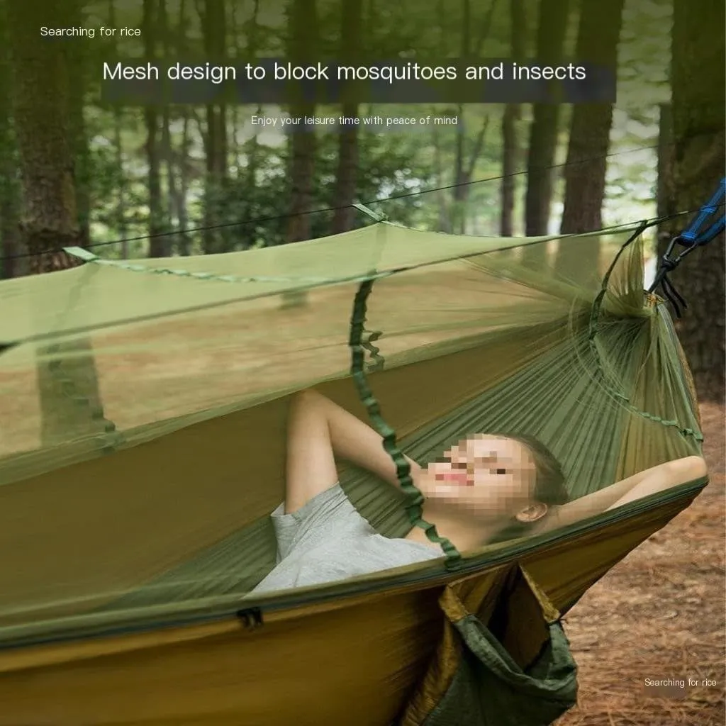 Hamock Hammock Outdoor Camping Anti-Mosquito Outdoor Camping with Mosquito Net Breathable Hanging Tree Tent Hanmock(D)