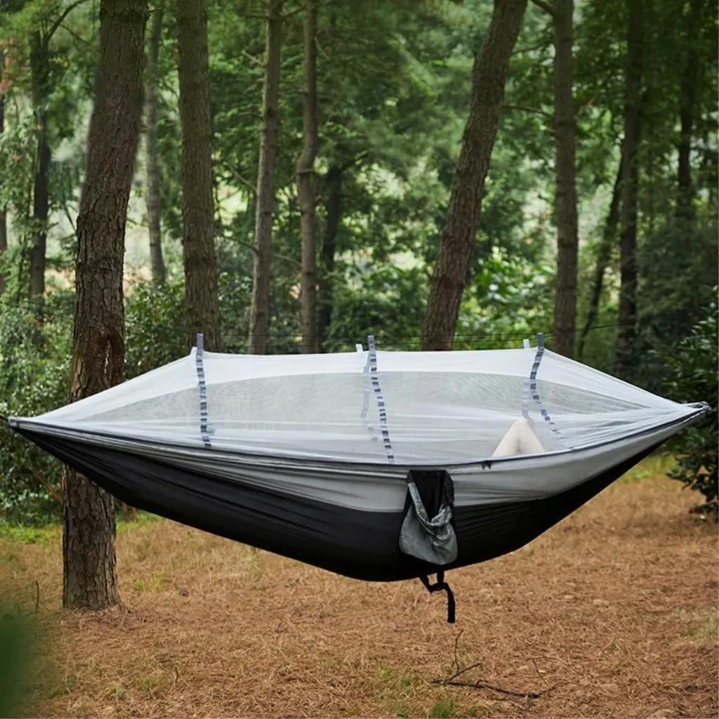 Hamock Hammock Outdoor Camping Anti-Mosquito Outdoor Camping with Mosquito Net Breathable Hanging Tree Tent Hanmock(D)