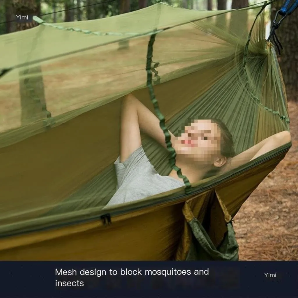 Hamock Hammock Outdoor Camping Anti-Mosquito Outdoor Camping with Mosquito Net Breathable Hanging Tree Tent Hanmock(D)