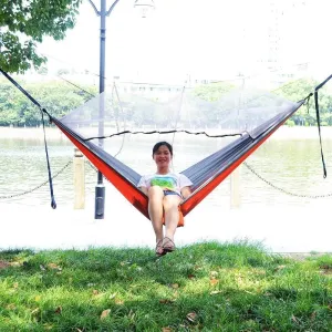 Hamocks Portable Hanging Bed Outdoor Camping Hammock with Mosquito Net Sleeping Swing Strong Load Bearing Fashion