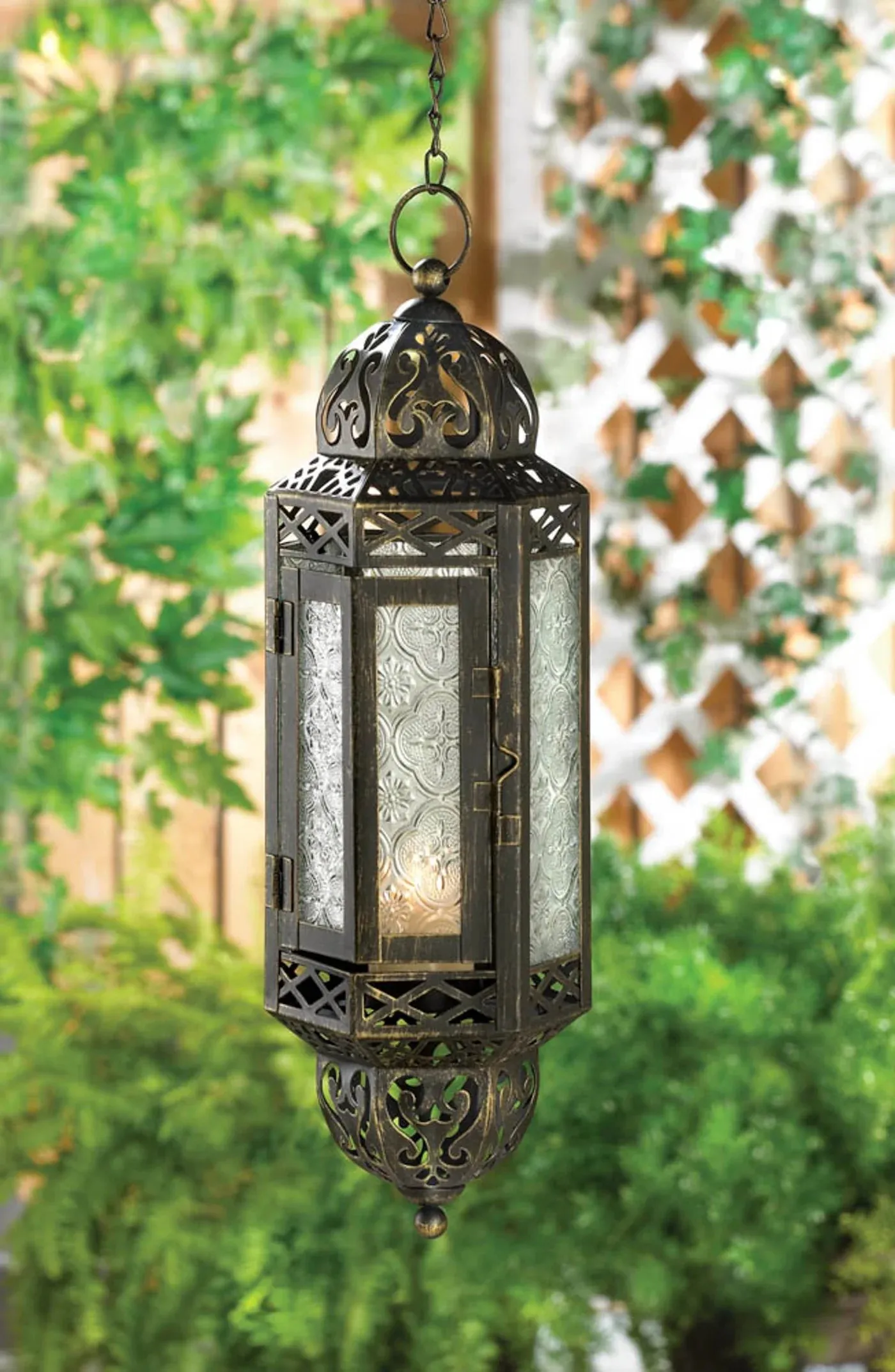 HANGING Streamlined shipping LANTERN VICTORIAN CANDLE Clear communication