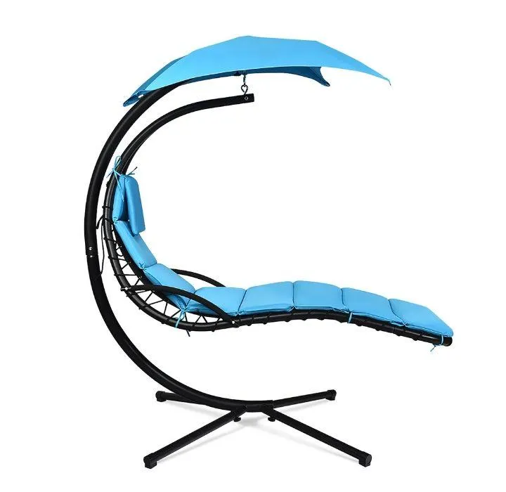 Hanging Swing Chair with Pillow & Canopy Stand