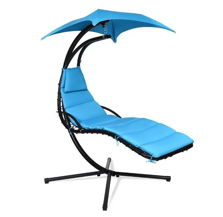Hanging Swing Chair with Pillow & Canopy Stand