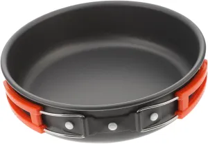 Happyyami Portable Frying Pan for Camping Non-Stick Aluminum Pot Camping Cooking Gear Easy to Clean