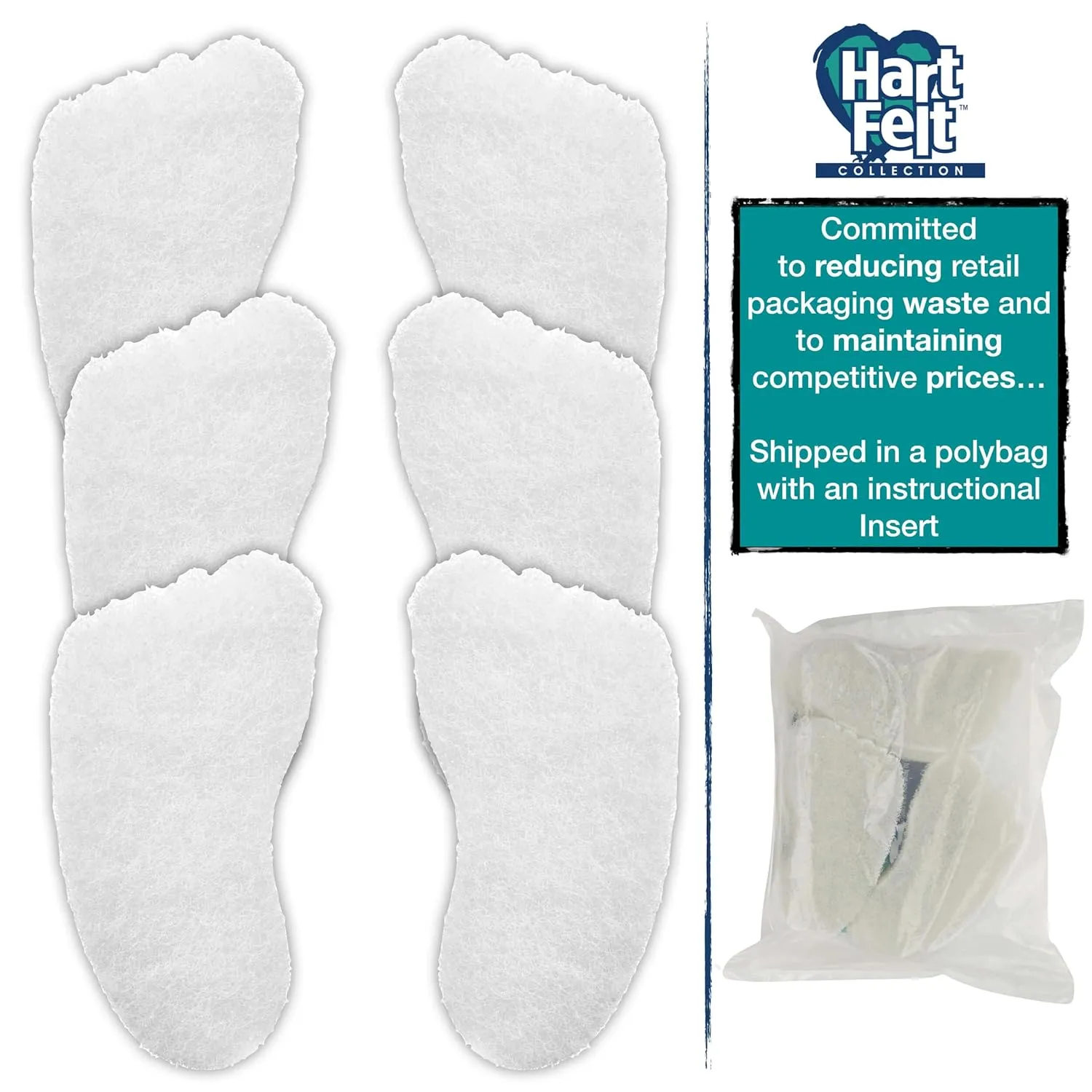 HartFelt Foot Exfoliating Sponge | Chemical-Free Foot Scrubbers for Smooth & Soft Feet | Gentle Sponge Pad for Callus Removal, Dead Skin & Cleansing | Made in USA - 6 Count