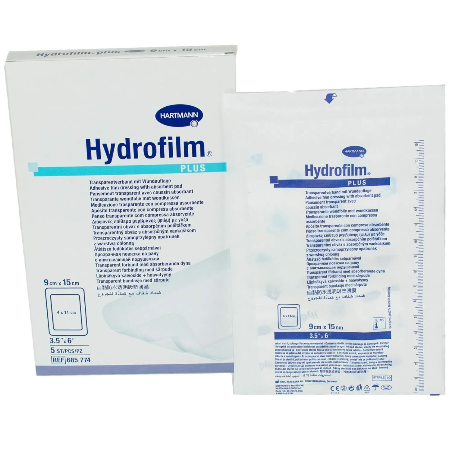 Hartmann - 10990 Hydro Film Plus, Latex-Free, 3.5" x 6" (Box of 5)