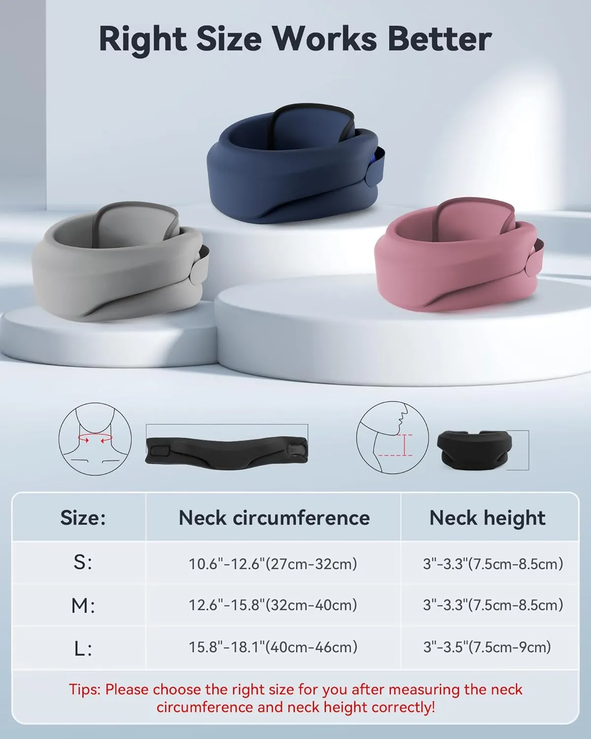 Heated Neck Brace Cervical Collar - Neck Support Brace with Heating Pad, Soft Foam Wraps Keep Vertebrae Stable and Aligned for Relief of Cervical Spine Pressure for Women & Men Black (S Size)