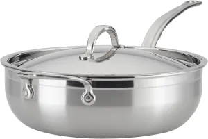 Hestan ProBond - Professional Clad Stainless Steel All-In-One Pan, 5 Quart, with Helper Handle, Induction Compatible