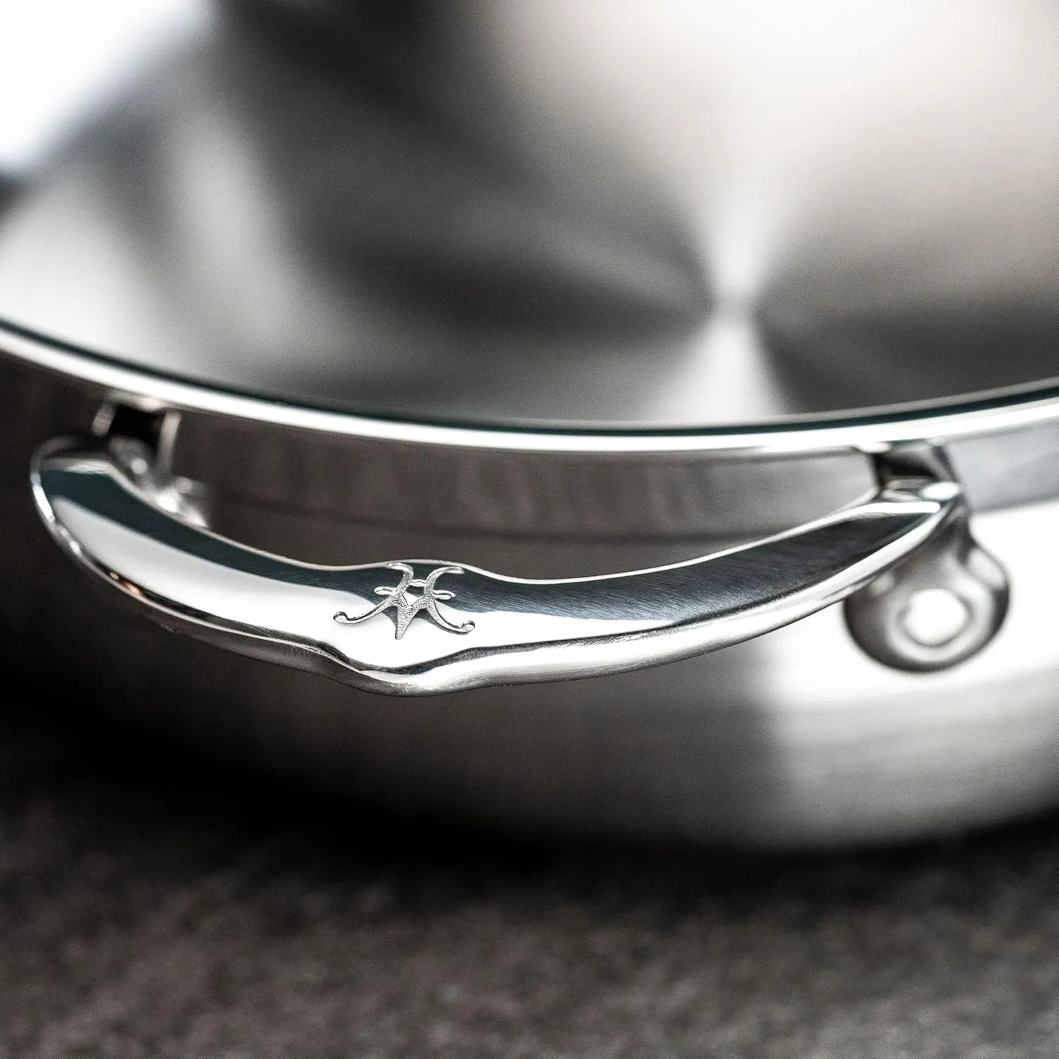 Hestan ProBond - Professional Clad Stainless Steel All-In-One Pan, 5 Quart, with Helper Handle, Induction Compatible