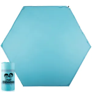 Hexagon Baby Playpen Mat – 59 Inch Pop N Go Playpen Compatible Plush Self-Inflating Play Pad – Comfortable Baby Play Yard Mattress - Playard Pad for Toddlers