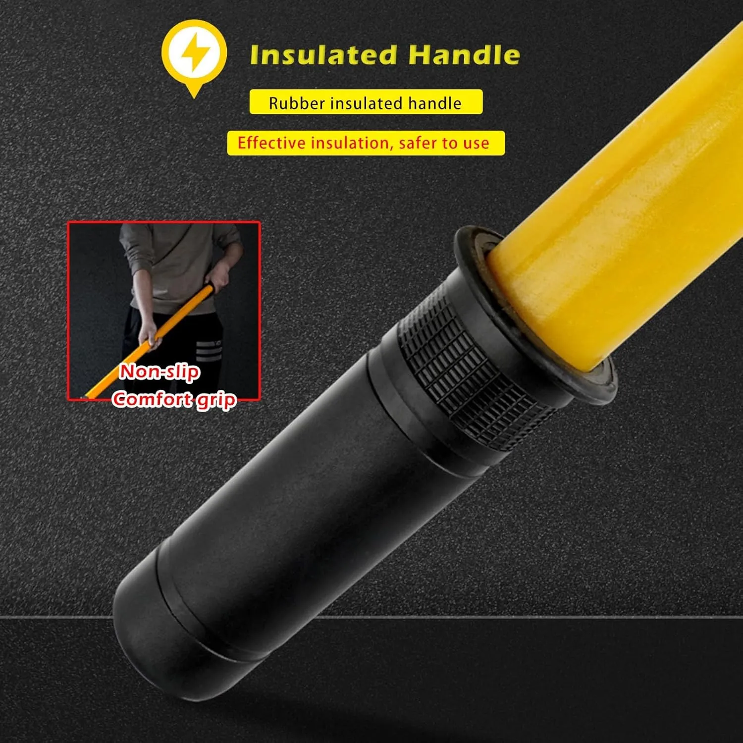 High Voltage Rescue Hook Electrical Safety 1m 1.5m 1.8m 2m 3m Anti-electrocution Emergency Rescue Pole, High Voltage Rescue Hook w/Insulated Handle - 20'' Opening, Puller Hook Safety Tool - 10kV 35kV