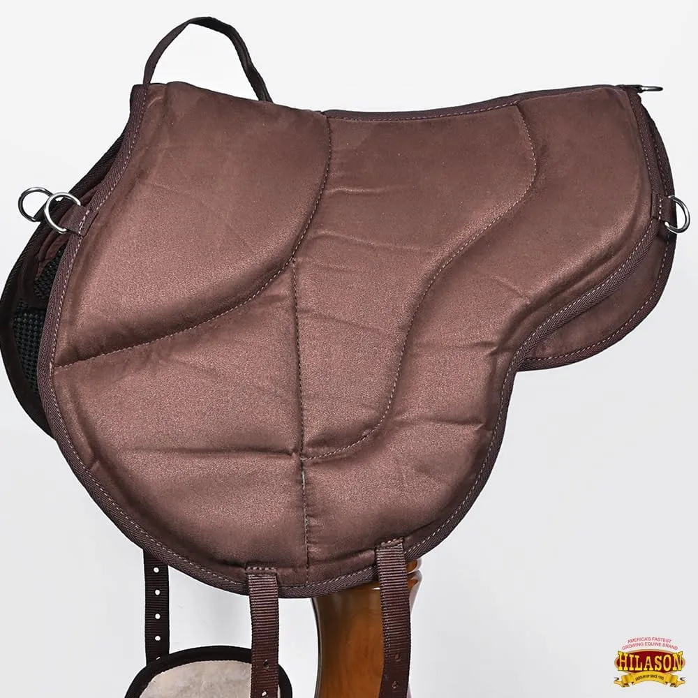 HILASON Horse Bareback Saddle Ride On Pad Anti Slip Base Black