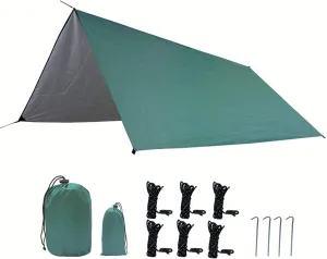 HIOD 300cm X 300cm Hammock Rain Fly Tent Tarp Camping Travel Portable Ultralight Waterproof Windproof Camping Shelter for Snow Sunshade