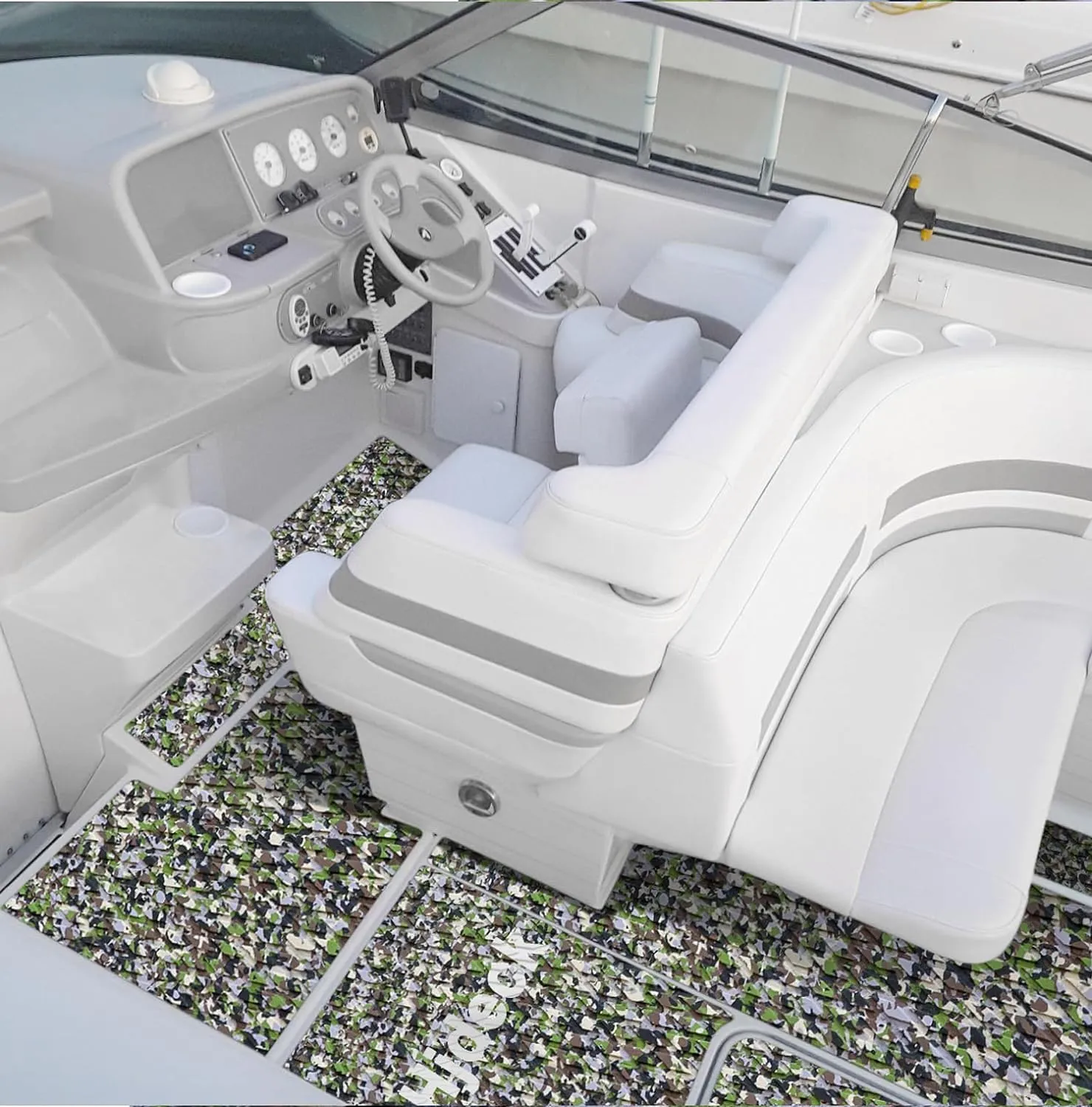 Hjdeck Boat Flooring EVA Foam Boat Decking Marine Carpet Non-Slip Decking Sheet Self-Adhesive Marine Flooring for Fishing Boat Kayak Yacht RV Swimming Pool Golf Cart 94.5"x23.6"/16.1"/11.8"