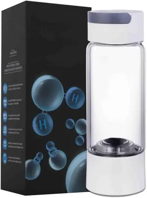 Hydrogen Water Generator, with New PEM SPE Technology, 380ml Rechargeable Hydrogen Water Bottle, 99.99% Pure Hydrogen Rich Concentration, with Nasal Suction Tube